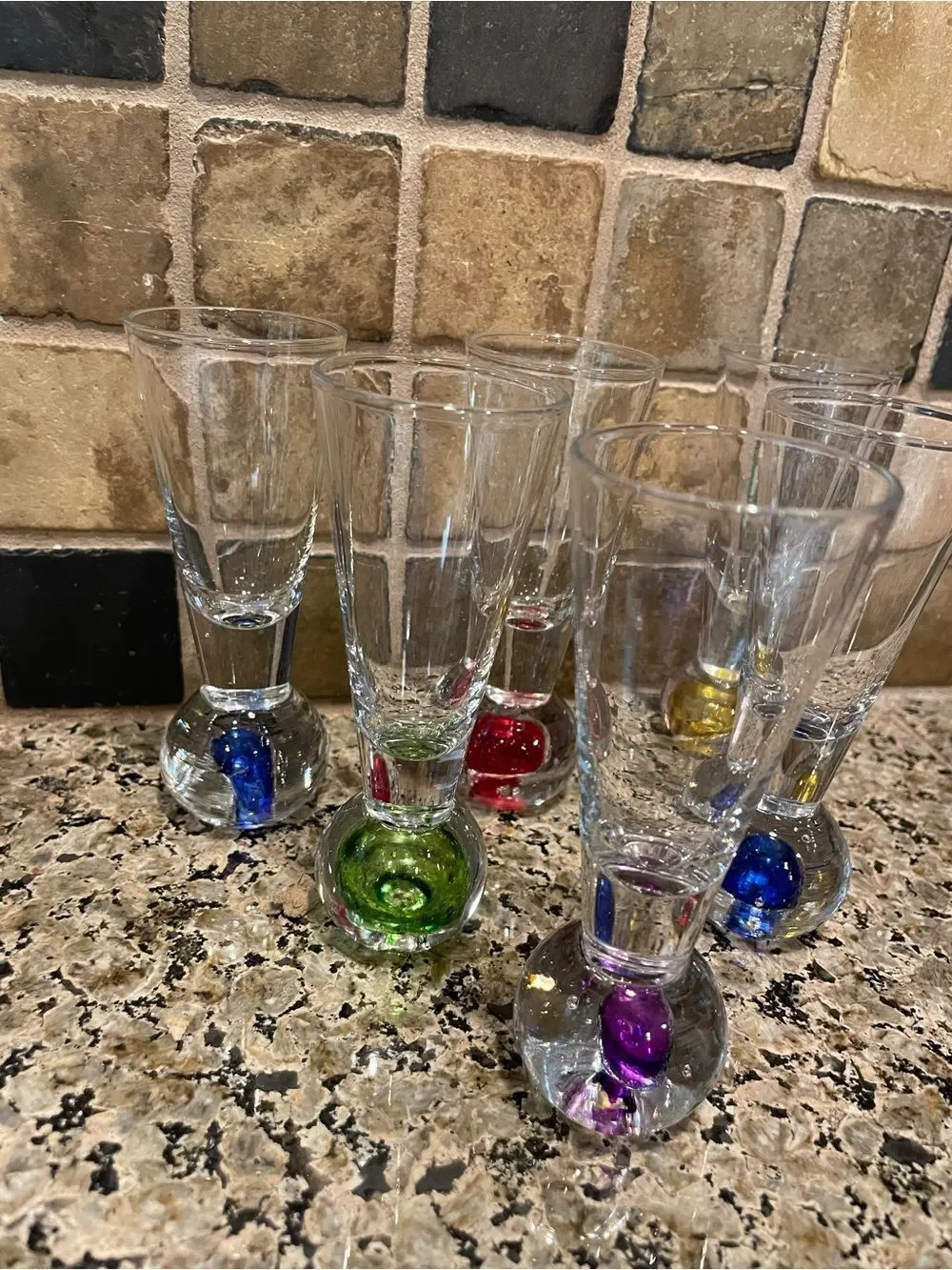 Circleware Colorful Ball Shot Glasses Set of 6